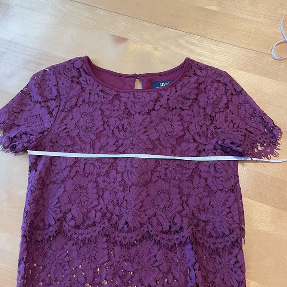 Lulu’s Turn Back Time Burgundy Lace 2-Piece Set Size XS - Picture 16 of 16